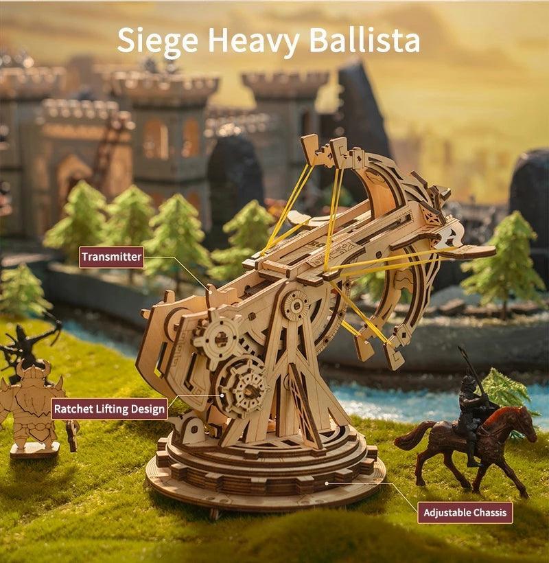 Siege Heavy Ballista 3D Wooden Puzzle War Game - PuzelCraft