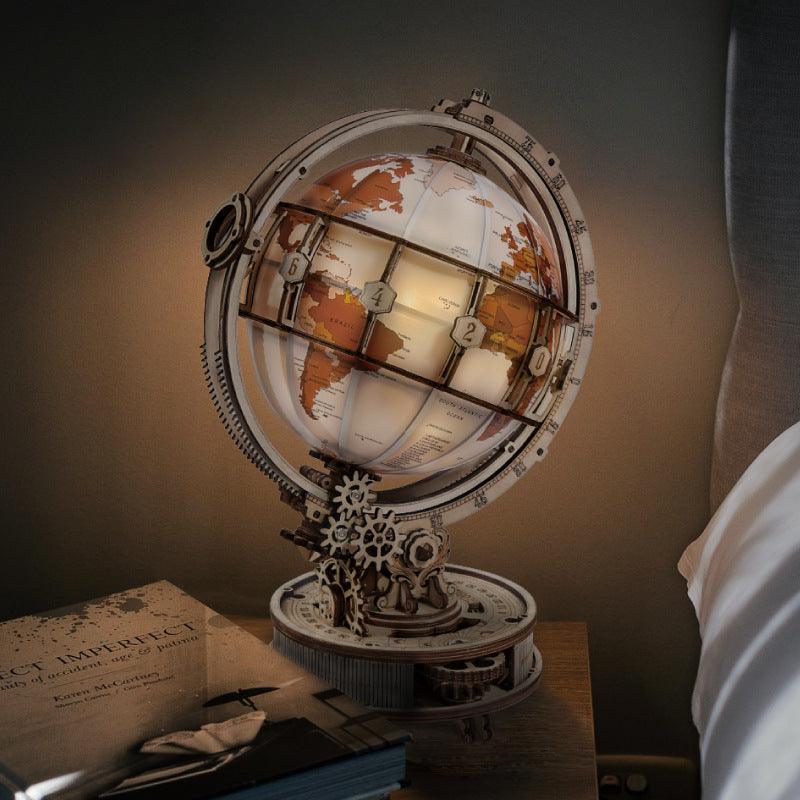 3D Wooden Luminous Globe - PuzelCraft