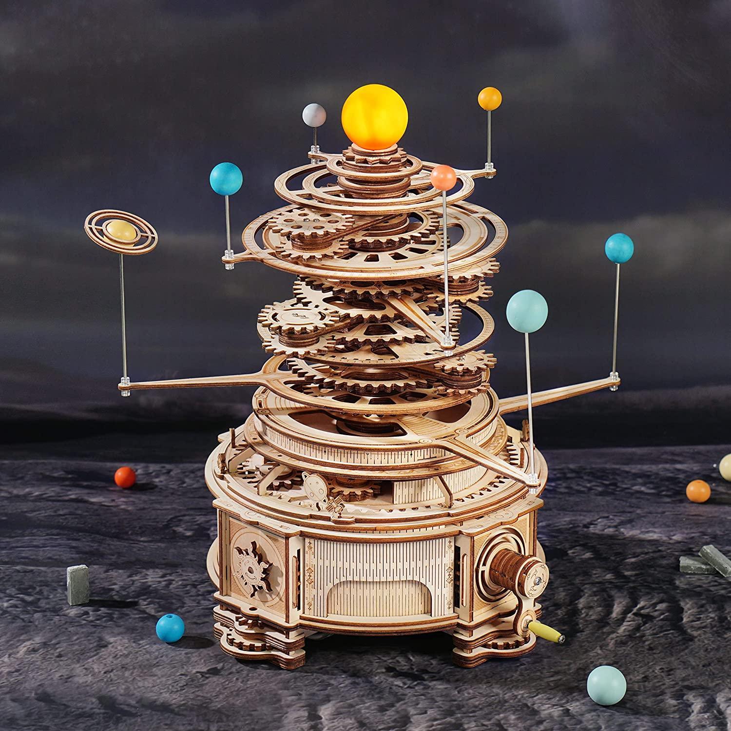 Cosmos Rotatable Mechanical Orrery 3D Wooden Puzzle - PuzelCraft