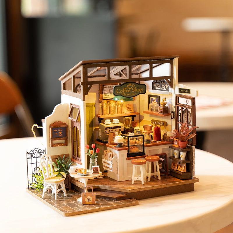 Rolife No.17 Cafe Miniature House Kit DG162 3D Wooden Building Toys For Gifts - PuzelCraft