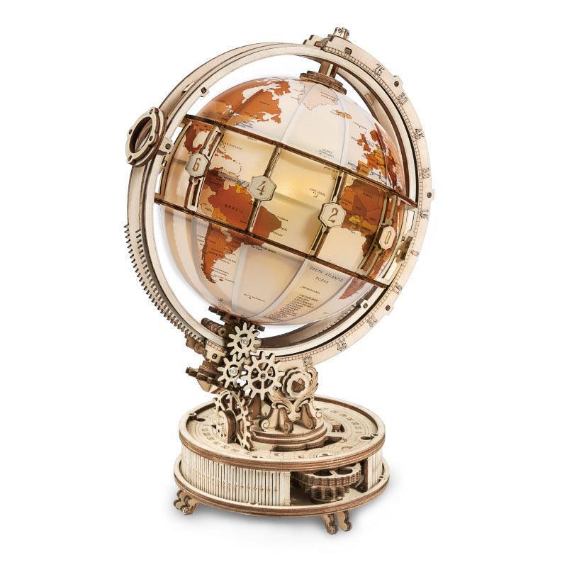 3D Wooden Luminous Globe - PuzelCraft