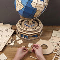 3D Wooden Puzzle Globe Model with Ocean Map - PuzelCraft