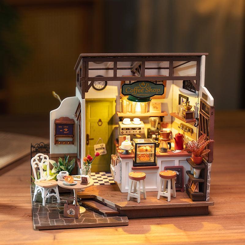 Rolife No.17 Cafe Miniature House Kit DG162 3D Wooden Building Toys For Gifts - PuzelCraft