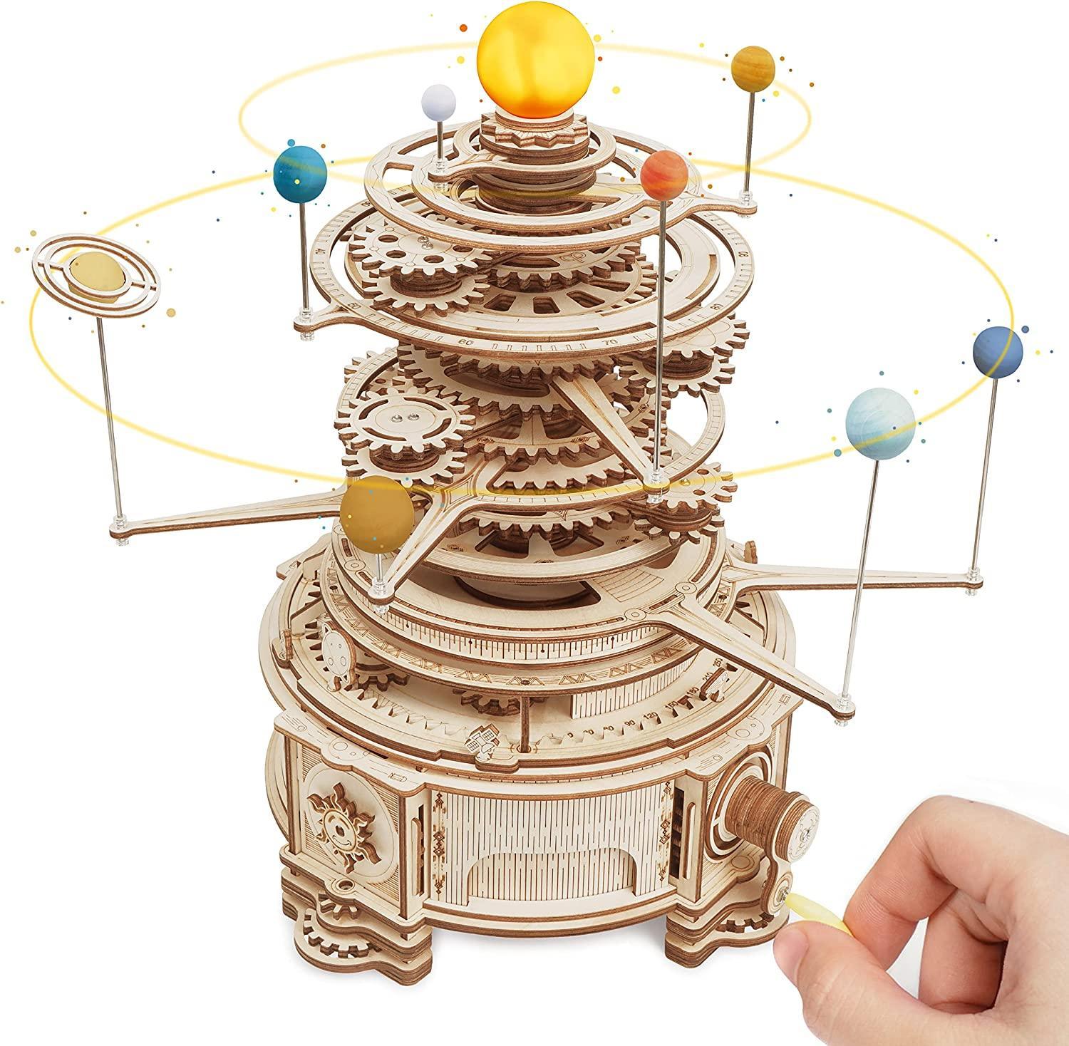 Cosmos Rotatable Mechanical Orrery 3D Wooden Puzzle - PuzelCraft