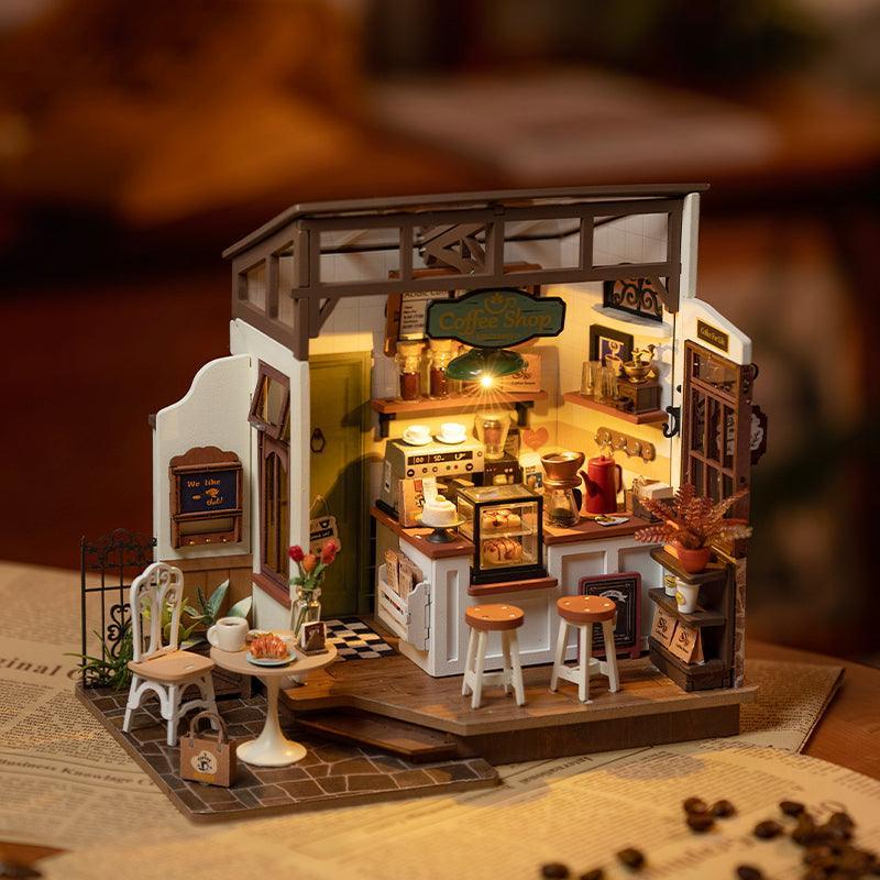 Rolife No.17 Cafe Miniature House Kit DG162 3D Wooden Building Toys For Gifts - PuzelCraft